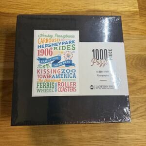 Lantern Press Hershey Park Typography Jigsaw Puzzle 1000 Pieces Pennsylvania New